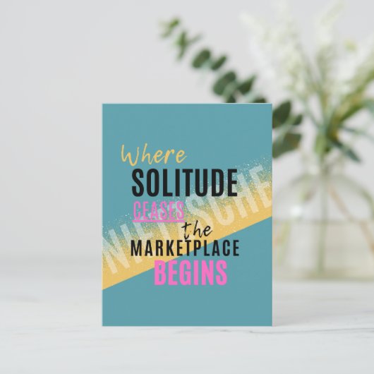 Solitude Introspection Introvert Nietzsche quote Briefkaart (Staand voorkant)