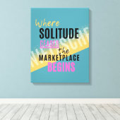 Solitude Introspection Introvert Nietzsche quote Canvas Afdruk (Insitu (Houten vloer))
