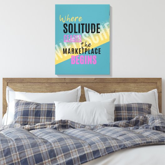 Solitude Introspection Introvert Nietzsche quote Canvas Afdruk (Insitu (Slaapkamer))