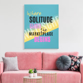 Solitude Introspection Introvert Nietzsche quote Canvas Afdruk (Insitu (Woonkamer))