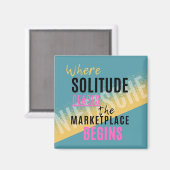 Solitude Introspection Introvert Nietzsche quote Magneet (Voorkant / Achterkant)