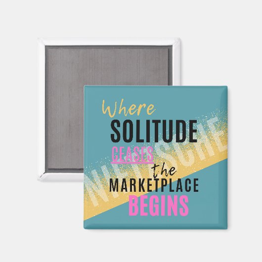 Solitude Introspection Introvert Nietzsche quote Magneet (Voorkant / Achterkant)