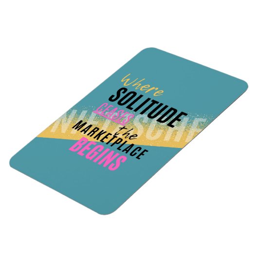 Solitude Introspection Introvert Nietzsche quote Magneet (Linkerzijde)