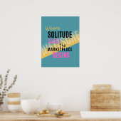 Solitude Introspection Introvert Nietzsche quote Poster (Keuken)
