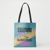 Solitude Introspection Introvert Nietzsche quote Tote Bag (Voorkant)
