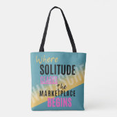 Solitude Introspection Introvert Nietzsche quote Tote Bag (Achterkant)