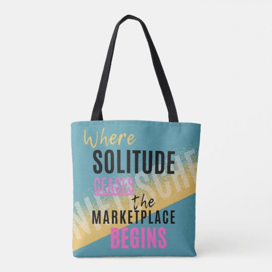 Solitude Introspection Introvert Nietzsche quote Tote Bag (Achterkant)