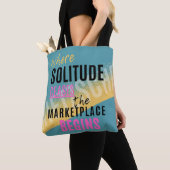 Solitude Introspection Introvert Nietzsche quote Tote Bag (Dichtbij)