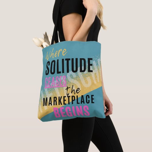 Solitude Introspection Introvert Nietzsche quote Tote Bag (Dichtbij)