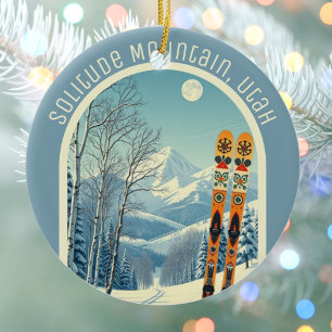 Solitude Mountain Utah skigebied souvenir Keramisch Ornament