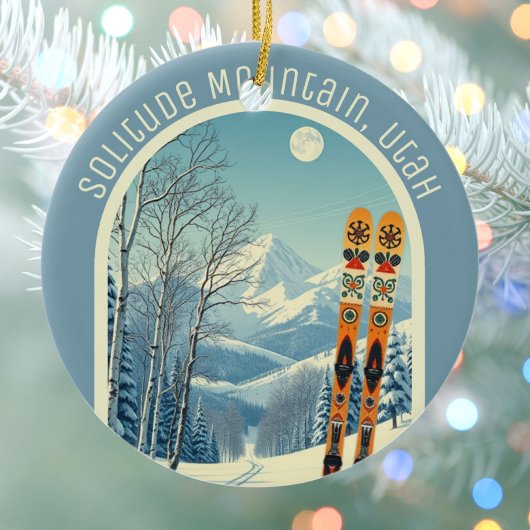 Solitude Mountain Utah skigebied souvenir Keramisch Ornament
