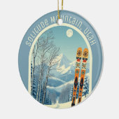 Solitude Mountain Utah skigebied souvenir Keramisch Ornament (Links)