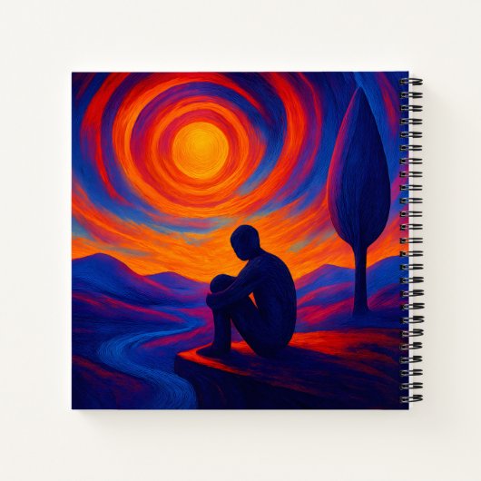 Solitude Reflected Artistic Abstract Notitieboek (Achterkant)