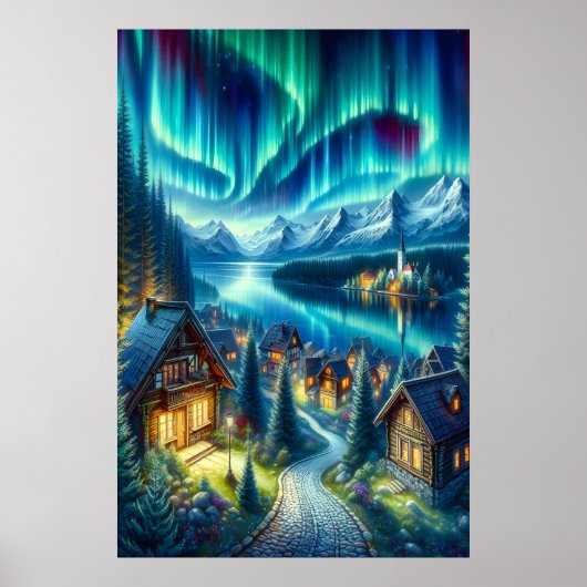 Solitude Serenity: Cabine temidden van betoverde B Poster (Voorkant)