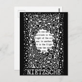 SOLITUDE zwart-wit citaat Nietzsche Briefkaart (Voorkant / Achterkant)