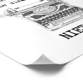 SOLITUDE zwart-wit citaat Nietzsche Poster (Hoek)