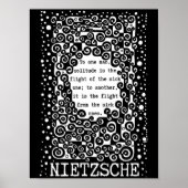SOLITUDE zwart-wit citaat Nietzsche Poster (Voorkant)