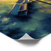 Solitudes Haven: Een Cabin Retraite Poster (Hoek)