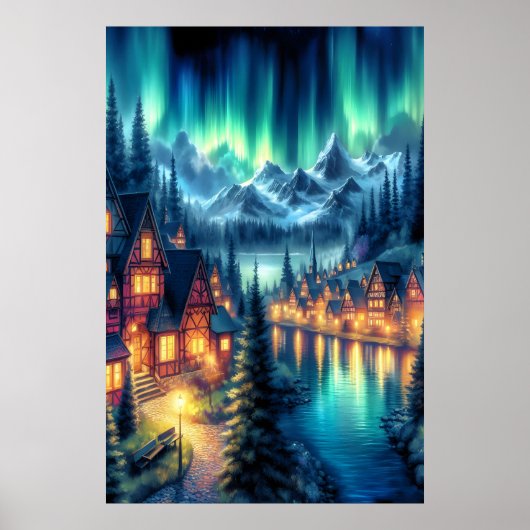 Solitudes Haven: Een Cabin Retraite Poster (Voorkant)