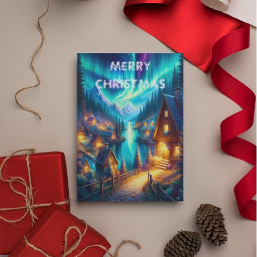 Solitudes Haven: Een Cabin Retreat Kerst Kaart