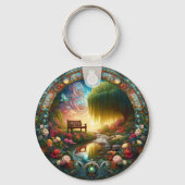 Solitudes heiligdom een keramische weg naar reflec sleutelhanger (Achterkant)