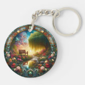Solitudes heiligdom een keramische weg naar reflec sleutelhanger (Achterkant)