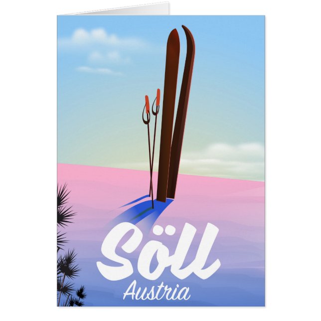 Söll, Oostenrijkse reisposter Ski (Voorkant)