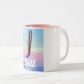 Söll, Oostenrijkse reisposter Ski Tweekleurige Koffiemok (Voorkant rechts)