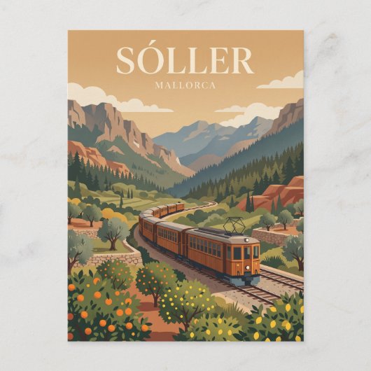 Sóller-spoorlijn Spanje Briefkaart (Voorkant)