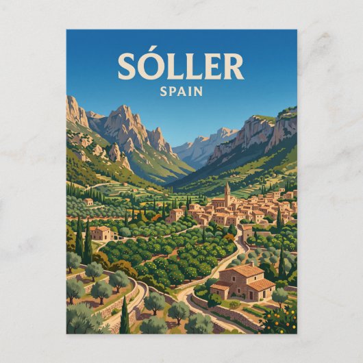Sóller-vallei Spanje Briefkaart (Voorkant)