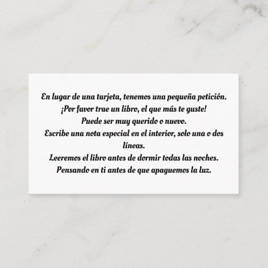 Sollicitud De Libros Para Bebe, Bajo El Mar Informatiekaartje (Achterkant)