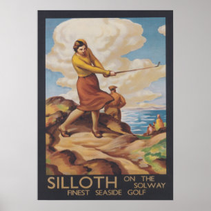 Sollith op de Solway, Engeland,  Golf Poster