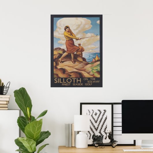 Sollith op de Solway, Engeland,  Golf Poster (Thuiskantoor)