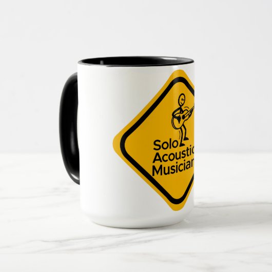 Solo Acoustic Musician Mok Yellow (Voorkant links)