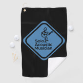 Solo Aoustic Musician Golf Towel Blue Golfhanddoek (Insitu)
