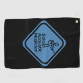 Solo Aoustic Musician Golf Towel Blue Golfhanddoek (Horizontaal)