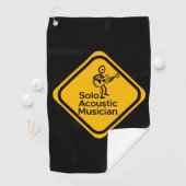 Solo Aoustic Musician Golf Towel Yellow Logo Golfhanddoek (Insitu)