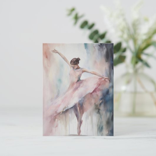 Solo Ballet Dancer Briefkaart (Staand voorkant)