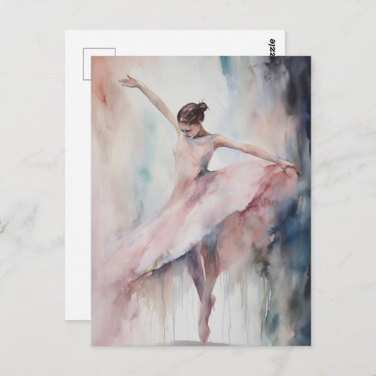 Solo Ballet Dancer Briefkaart (Voorkant / Achterkant)