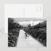 Solo Bike Parking Amsterdam Black en White Briefkaart (Voorkant / Achterkant)