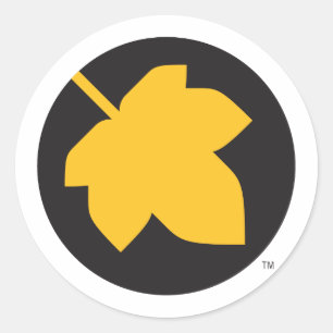 Solo blad ronde sticker