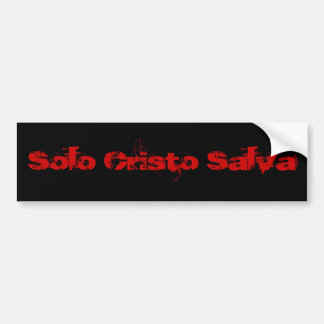 Solo Cristo Salva (Rojo/Negro) Bumpersticker