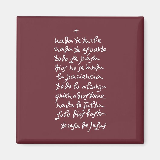 Solo Dios basta (Laat niets je storen) Magneet (Voorkant)