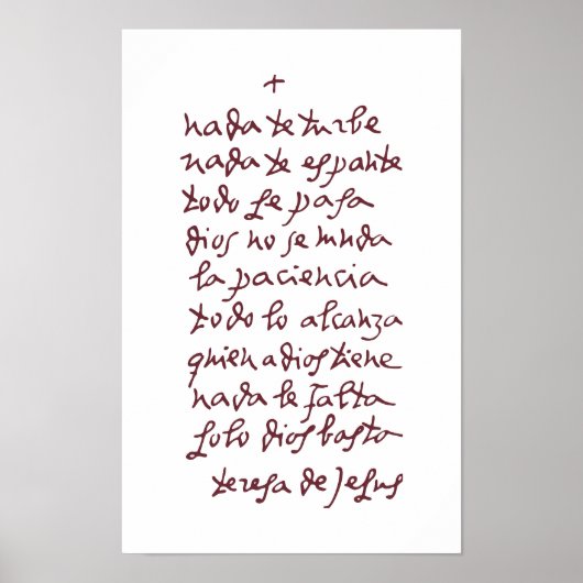 Solo Dios basta (Laat niets je storen) Poster (Voorkant)