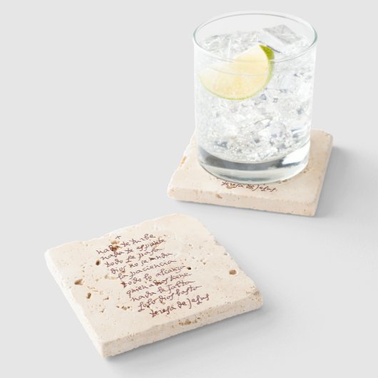 Solo Dios basta (Laat niets je storen) Stenen Onderzetter (Zijkant)