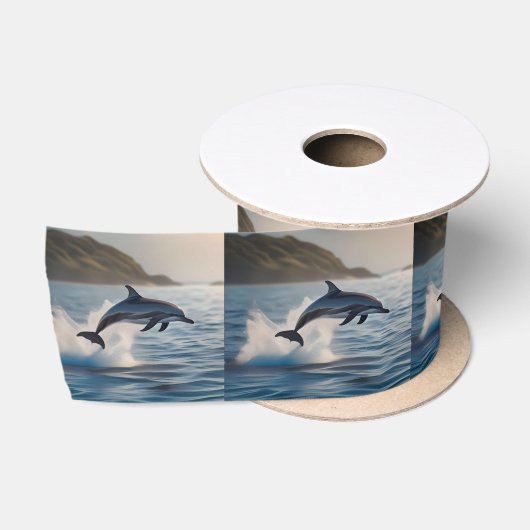 Solo Dolfijn Wave Dancer, Satijnen Lint (Spoel)