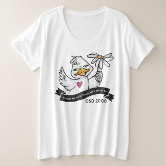 Solo Ducky Pattern Grote Maat T-shirt