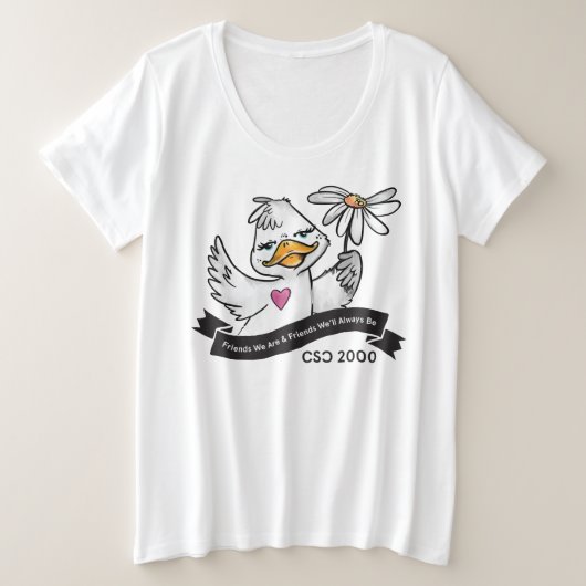 Solo Ducky Pattern Grote Maat T-shirt (Design voorkant)