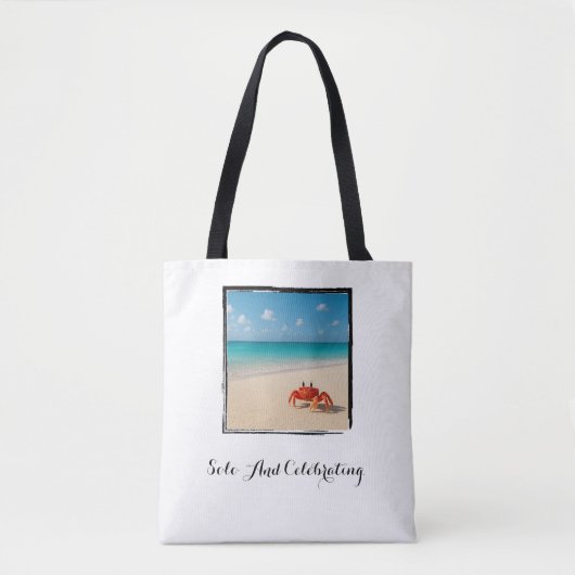 Solo en feestvieren - zelfverzekerde krab tote bag (Voorkant)