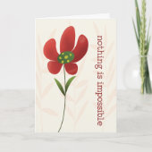 Solo Flower Aanmoediging Kaart (Voorkant)